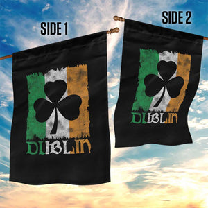 Dublin Ireland St Patricks Day Garden Flag Distressed Shamrock Vintage Irish Flag TS11 Print Your Wear