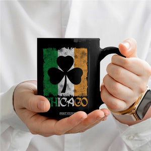Chicago IL St Patricks Day Coffee Mug Distressed Shamrock Vintage Irish Flag TS11 Print Your Wear
