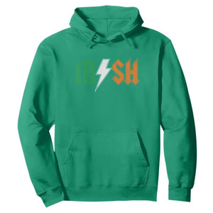 Funny Irish Rocker St Patricks Day Lightning Bolt Rock Music Lover Hoodie TS11 Irish Green Print Your Wear
