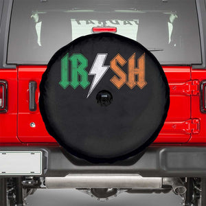 Funny Irish Rocker St Patricks Day Lightning Bolt Rock Music Lover Spare Tire Cover TS11 Black Print Your Wear