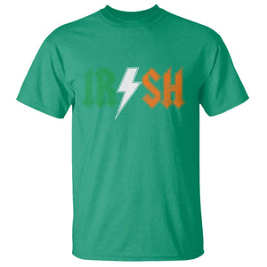 Funny Irish Rocker St Patricks Day Lightning Bolt Rock Music Lover T Shirt TS11 Irish Green Print Your Wear