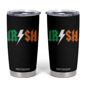 Funny Irish Rocker St Patricks Day Lightning Bolt Rock Music Lover Tumbler Cup TS11 Black Print Your Wear