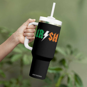 Funny Irish Rocker St Patricks Day Lightning Bolt Rock Music Lover Tumbler With Handle TS11 Print Your Wear