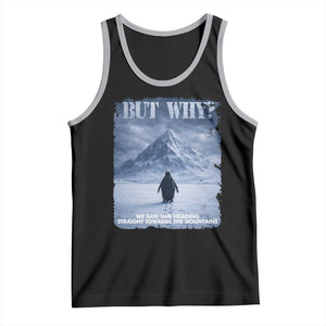 We Saw Him Heading Straight Towards The Mountain But Why Nihilist Penguin Tank Top TS11 Black Athletic Heather Print Your Wear