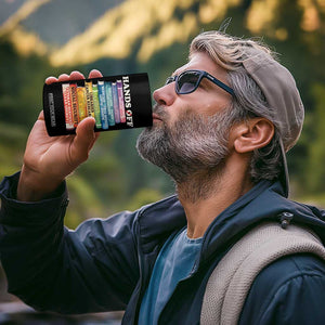 Hands Off 4 in 1 Can Cooler Tumbler Social Security And Medicare Protest Colorful Books TS11 Print Your Wear