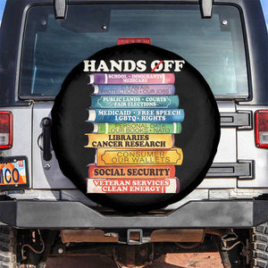 Hands Off Spare Tire Cover Social Security And Medicare Protest Colorful Books TS11 No hole Black Print Your Wear