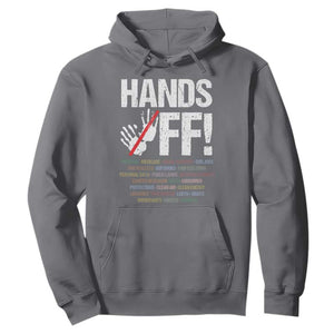 Hands Off Hoodie Social Security And Medicare Protest Vintage Hand Print TS11 Charcoal Print Your Wear