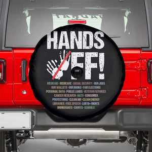 Hands Off Spare Tire Cover Social Security And Medicare Protest Vintage Hand Print TS11 Black Print Your Wear