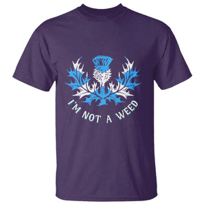 Funny Scottish Thistle I Am Not A Weed T Shirt Scotland Flag TS11 Purple Print Your Wear