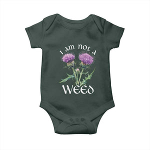 Funny Scottish Thistle I Am Not A Weed Baby Onesie TS11 Print Your Wear