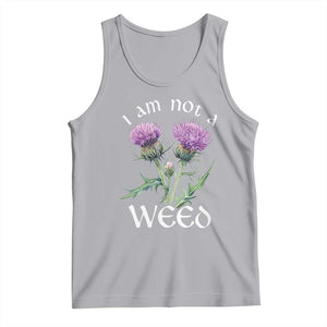 Funny Scottish Thistle I Am Not A Weed Tank Top TS11 Athletic Heather Print Your Wear