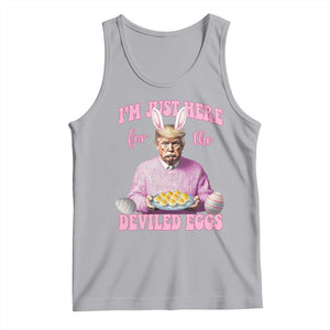 Funny Easter Day Trump Tank Top I'm Just Here For The Deviled Eggs Bunny Ears TS11 Athletic Heather Print Your Wear