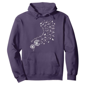 Military Child Month Hoodie Brave Enough To Bloom Wherever We Land Dandelion Flowers TS11 Purple Print Your Wear