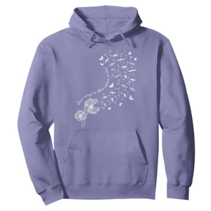 Military Child Month Hoodie Brave Enough To Bloom Wherever We Land Dandelion Flowers TS11 Violet Print Your Wear