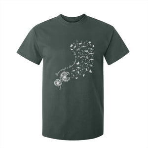 Military Child Month T Shirt For Kid Brave Enough To Bloom Wherever We Land Dandelion Flowers TS11 Dark Forest Green Print Your Wear