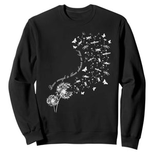 Military Child Month Sweatshirt Brave Enough To Bloom Wherever We Land Dandelion Flowers TS11 Black Print Your Wear