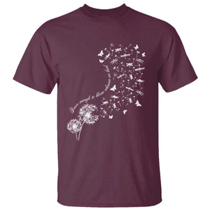 Military Child Month T Shirt Brave Enough To Bloom Wherever We Land Dandelion Flowers TS11 Maroon Print Your Wear
