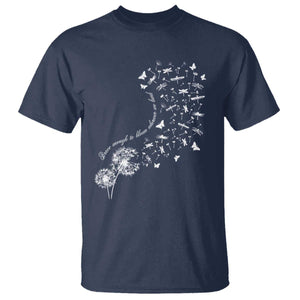 Military Child Month T Shirt Brave Enough To Bloom Wherever We Land Dandelion Flowers TS11 Navy Print Your Wear