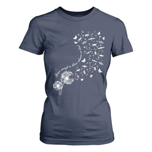 Military Child Month T Shirt For Women Brave Enough To Bloom Wherever We Land Dandelion Flowers TS11 Navy Print Your Wear