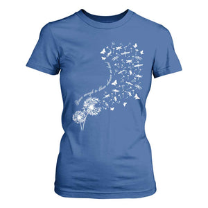 Military Child Month T Shirt For Women Brave Enough To Bloom Wherever We Land Dandelion Flowers TS11 Royal Blue Print Your Wear