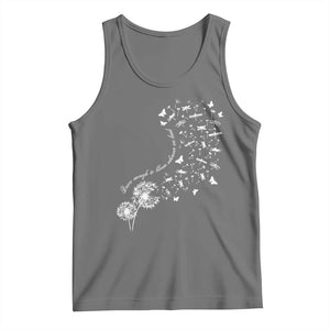 Military Child Month Tank Top Brave Enough To Bloom Wherever We Land Dandelion Flowers TS11 Black Heather Print Your Wear