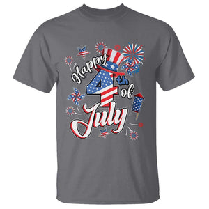 Funny Patriotic Independence Day T Shirt Happy 4th Of July American Firework TS11 Charcoal Print Your Wear