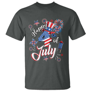 Funny Patriotic Independence Day T Shirt Happy 4th Of July American Firework TS11 Dark Heather Print Your Wear