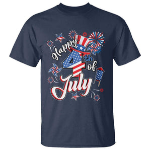Funny Patriotic Independence Day T Shirt Happy 4th Of July American Firework TS11 Navy Print Your Wear