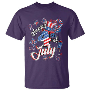 Funny Patriotic Independence Day T Shirt Happy 4th Of July American Firework TS11 Purple Print Your Wear