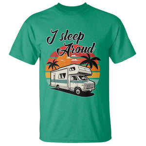 Funny Sarcastic Camping T Shirt I Sleep Around Camper Van TS11 Irish Green Print Your Wear