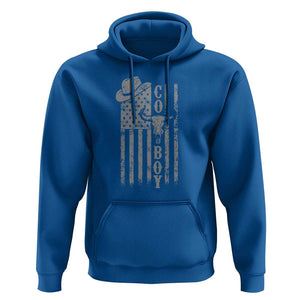 Fourth Of July Western Country Hoodie Howdy American Flag Cowboy Texas Rodeo Cow Skull TS11 Royal Blue Print Your Wear