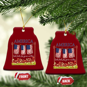 Funny America God Shed His Grace On Thee Ceramic Ornament 4th Of July Christian American Flag TS11 Print Your Wear