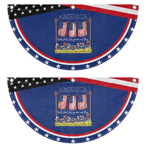 Funny America God Shed His Grace On Thee Patriotic Fan Flag 4th Of July Christian American Flag