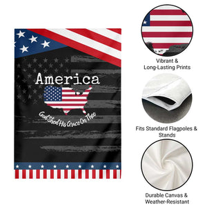 Funny America God Shed His Grace On Thee 4th of July Garden Flag TS11 Print Your Wear