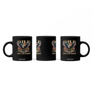 Funny 4th Of July DILF Damn I Love Freedom Coffee Mug Bald Eagle American Flag TS11 Print Your Wear