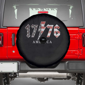 Patriotic 4th Of July 1776 America Classic Rock Spare Tire Cover Vintage American Flag TS11 Black Print Your Wear
