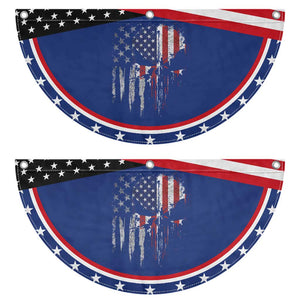 Funny 4th Of July Vintage American Flag Skull Skeleton Patriotic Fan Flag