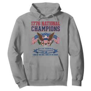 1776 National Champions 250th Anniversary USA Hoodie Land Of The Free Home Of The Brave