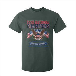 1776 National Champions 250th Anniversary USA T Shirt For Kid Land Of The Free Home Of The Brave