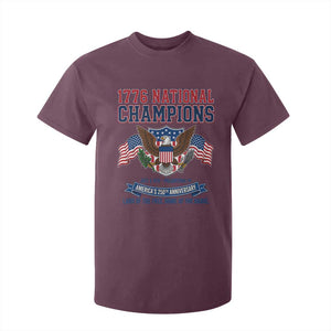 1776 National Champions 250th Anniversary USA T Shirt For Kid Land Of The Free Home Of The Brave