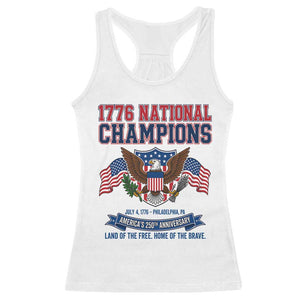 1776 National Champions 250th Anniversary USA Racerback Tank Top Land Of The Free Home Of The Brave