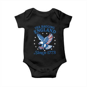 Tea Bagging England Since 1773 Baby Onesie Patriotic Eagle 4th of July