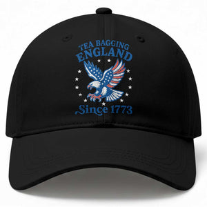 Tea Bagging England Since 1773 Baseball Cap Patriotic Eagle 4th of July