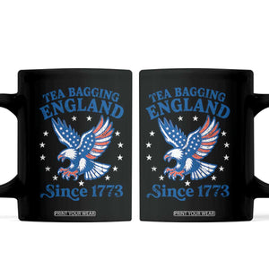 Tea Bagging England Since 1773 Coffee Mug Patriotic Eagle 4th of July