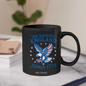 Tea Bagging England Since 1773 Coffee Mug Patriotic Eagle 4th of July