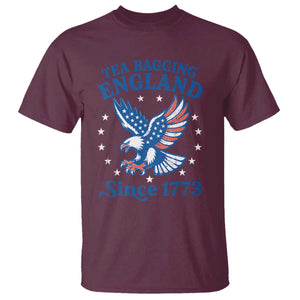 Tea Bagging England Since 1773 T Shirt Patriotic Eagle 4th of July