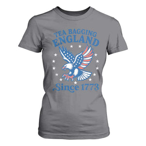 Tea Bagging England Since 1773 T Shirt For Women Patriotic Eagle 4th of July