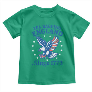 Tea Bagging England Since 1773 Toddler T Shirt Patriotic Eagle 4th of July
