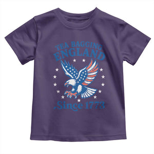 Tea Bagging England Since 1773 Toddler T Shirt Patriotic Eagle 4th of July