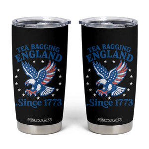 Tea Bagging England Since 1773 Tumbler Cup Patriotic Eagle 4th of July